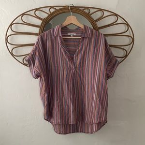Madewell Courier Rainbow Stripe Shirt